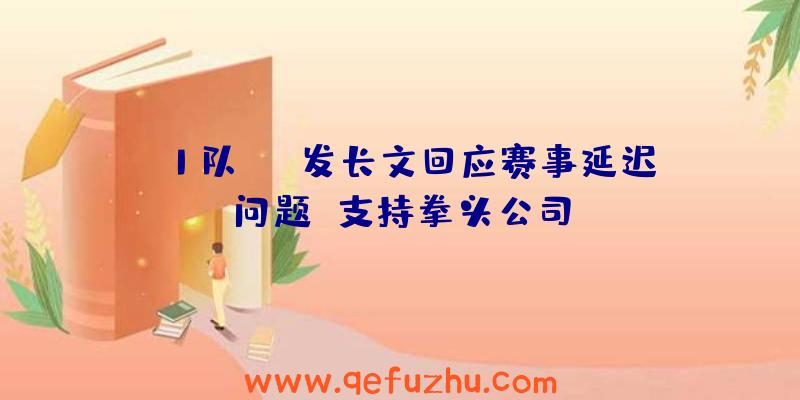 T1队CEO发长文回应赛事延迟问题